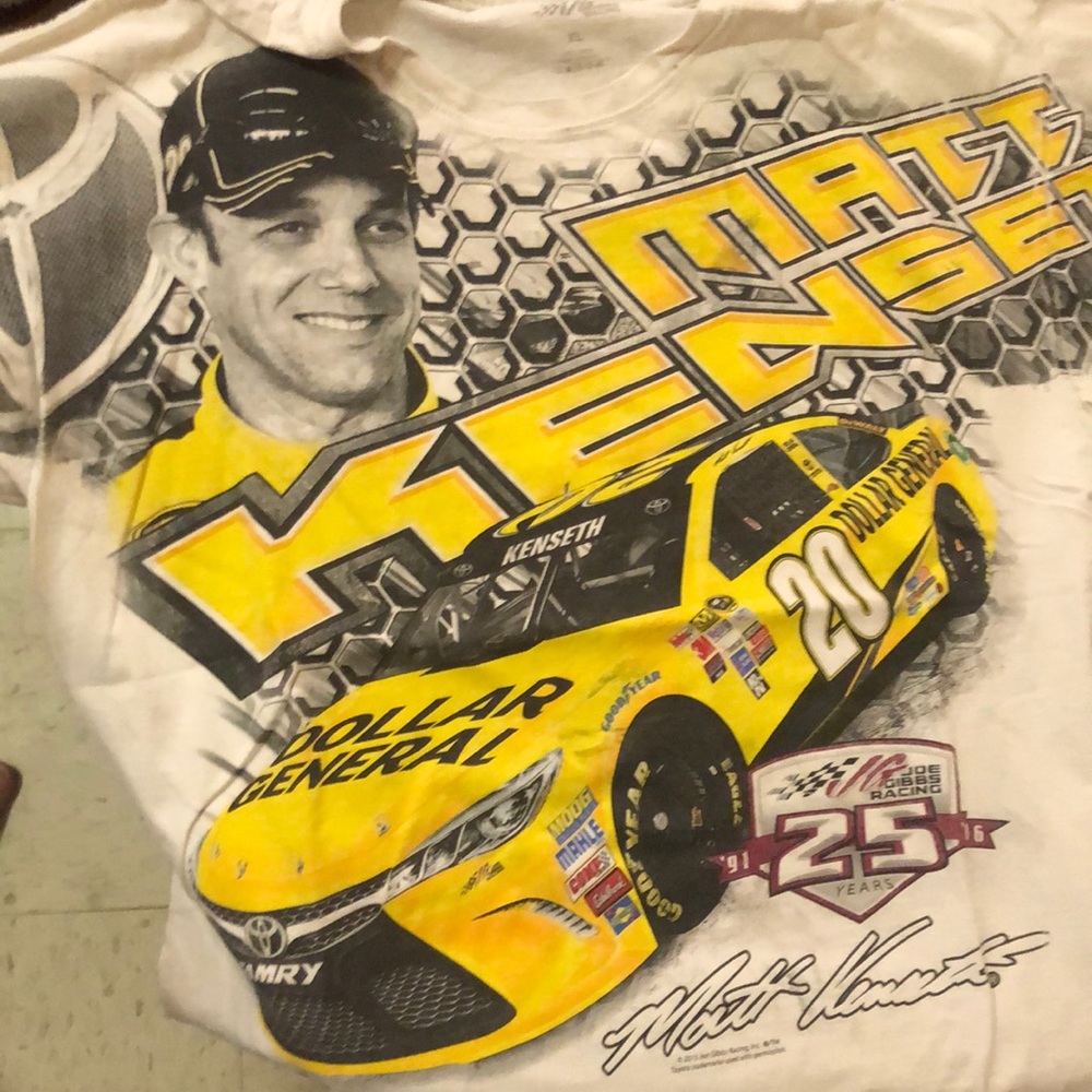 Matt Kenseth #20 White Graphic Racing Tee